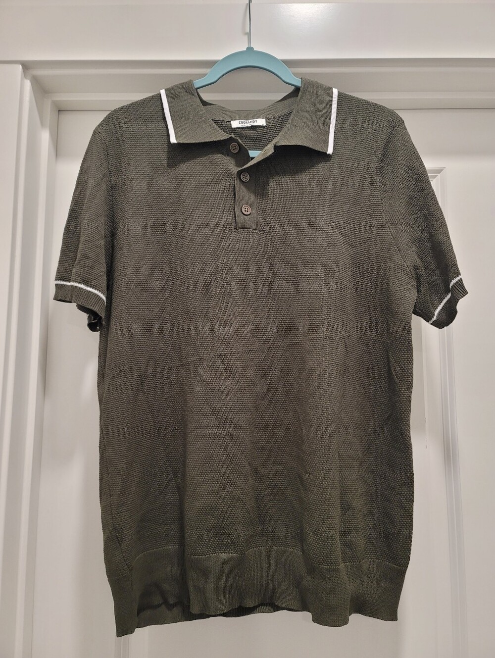 Men's Olive Green Knit Polo